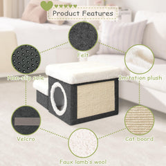 B FSOBEIIALEO intérieur ouvert montrant rangement, gain de place pratique