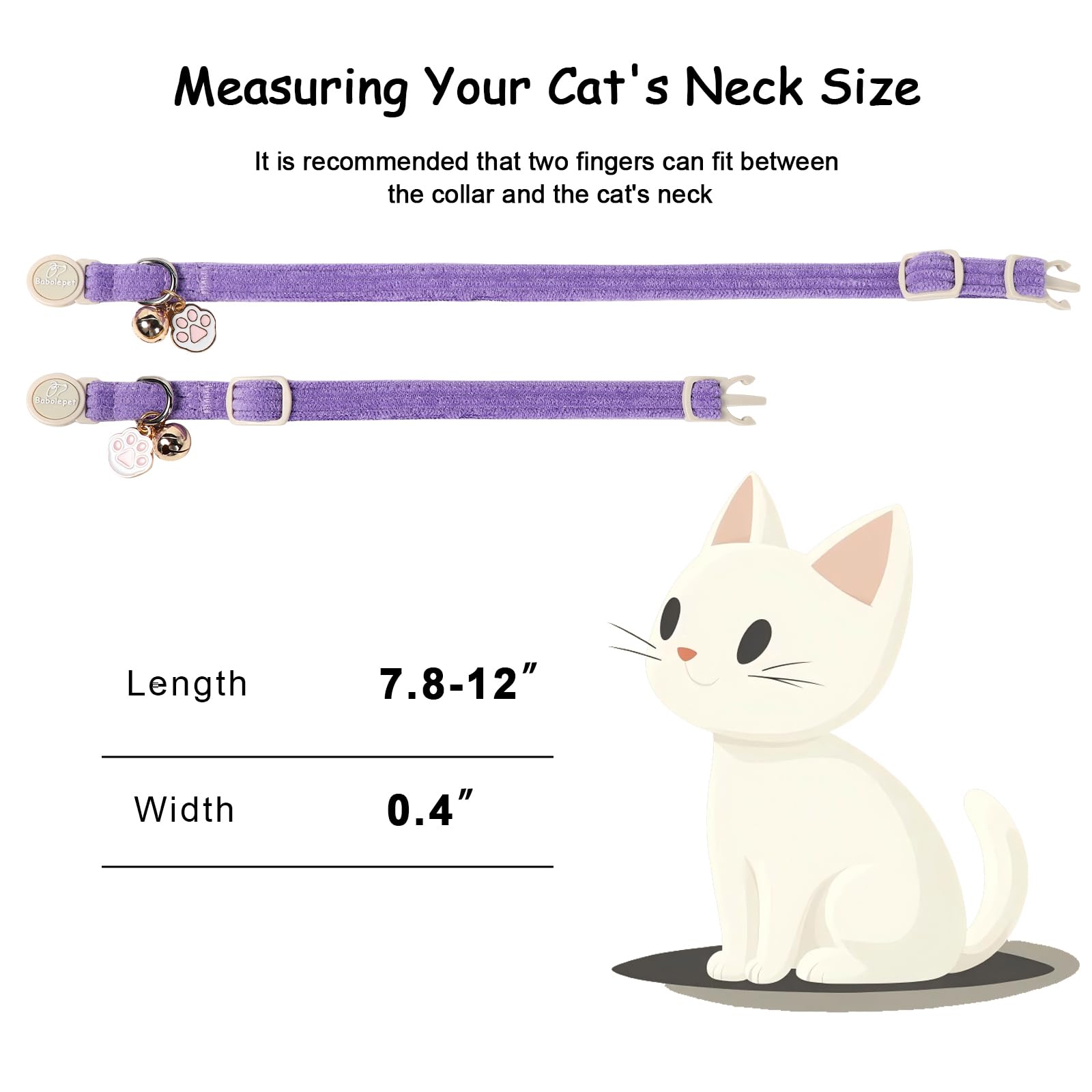 Babole Pet collier porté sur chat illustrant ajustement confortable