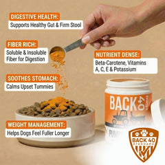 Back 40 Dogs purée réhydratée prête à être servie, appétence augmentée