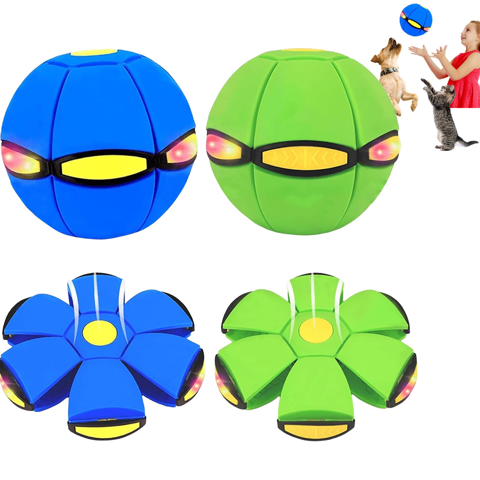BADWALT balle rebond front emballage montrant paire et couleur, divertissement immédiat