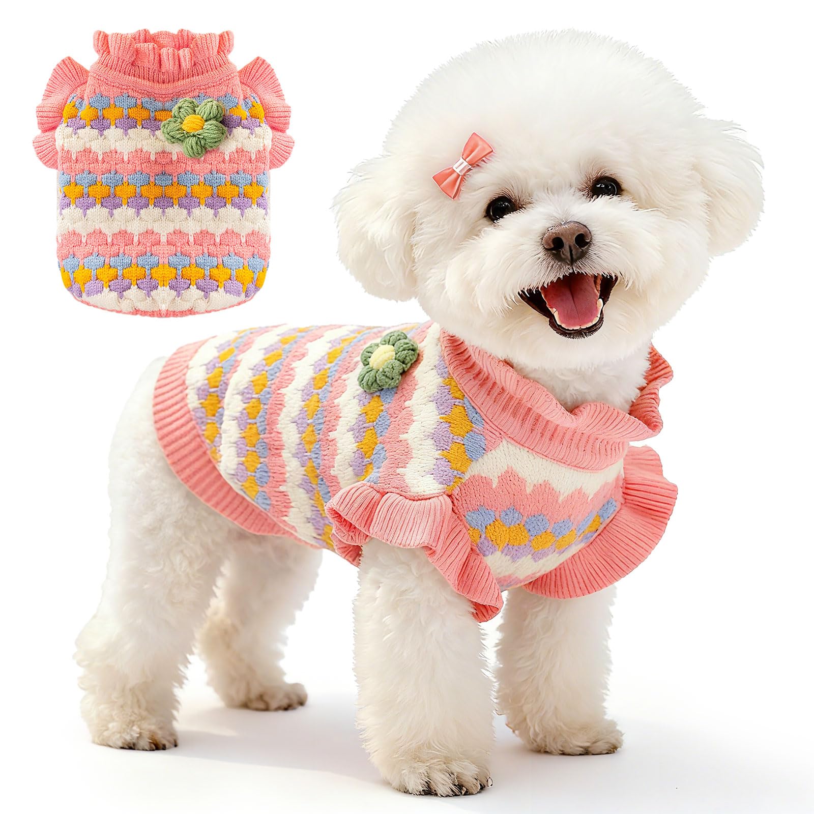 BAEJMJK pull rose vue avant, style princesse et confort