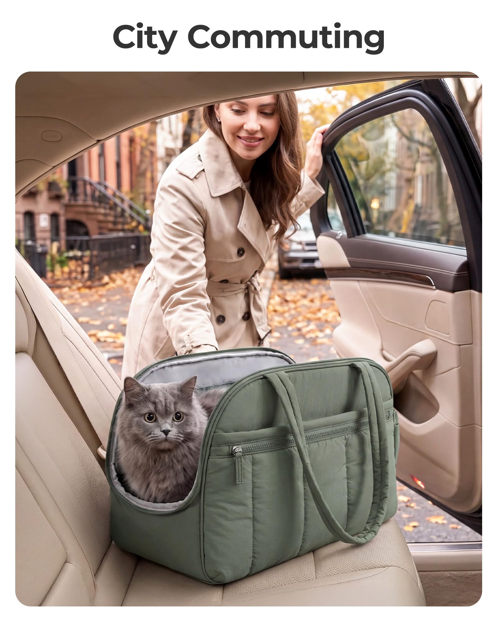BAGSMART sac à côté d’un animal pour échelle de taille, adapté petits animaux