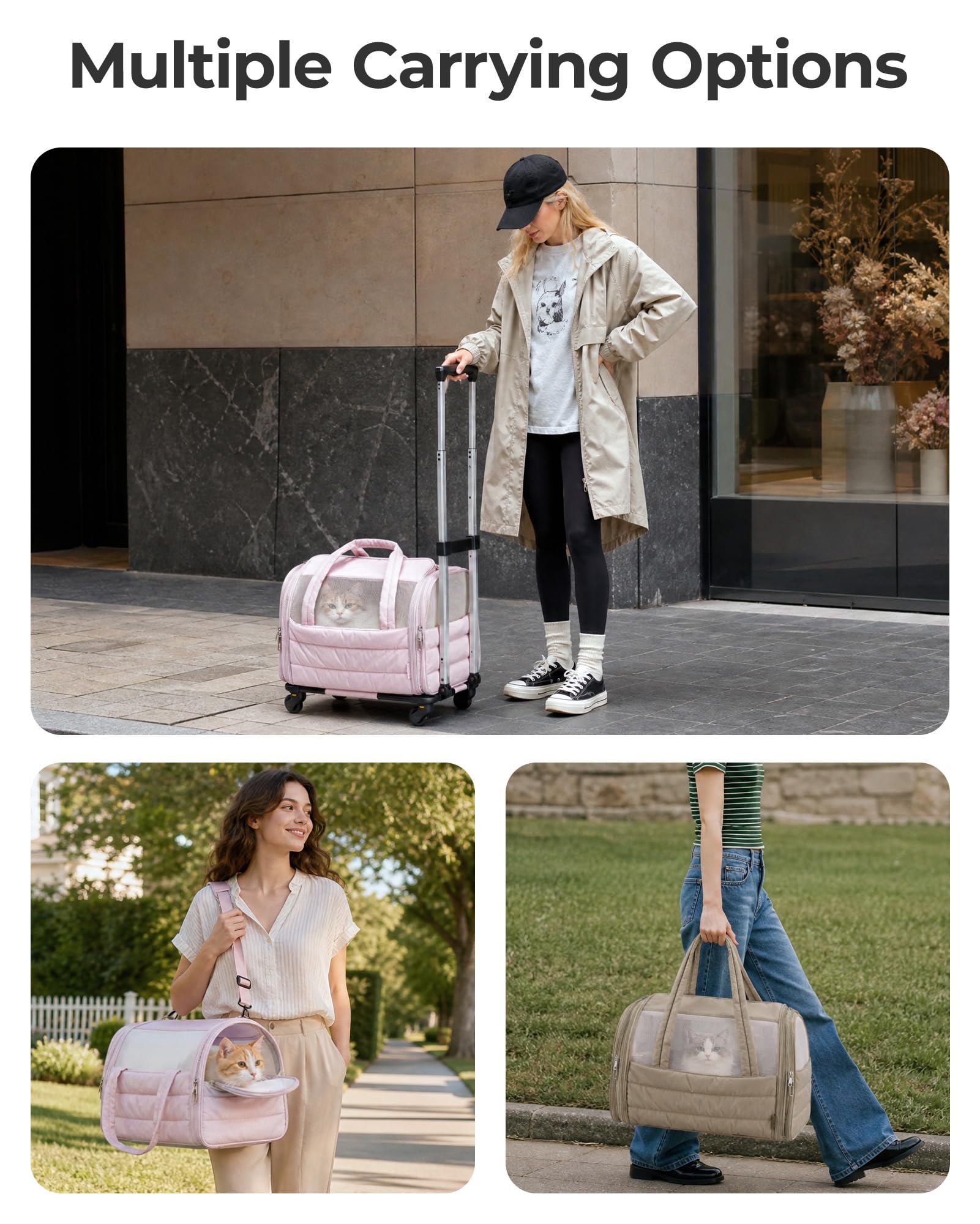 BAGSMART gros plan du matelassage extérieur pour durabilité et style