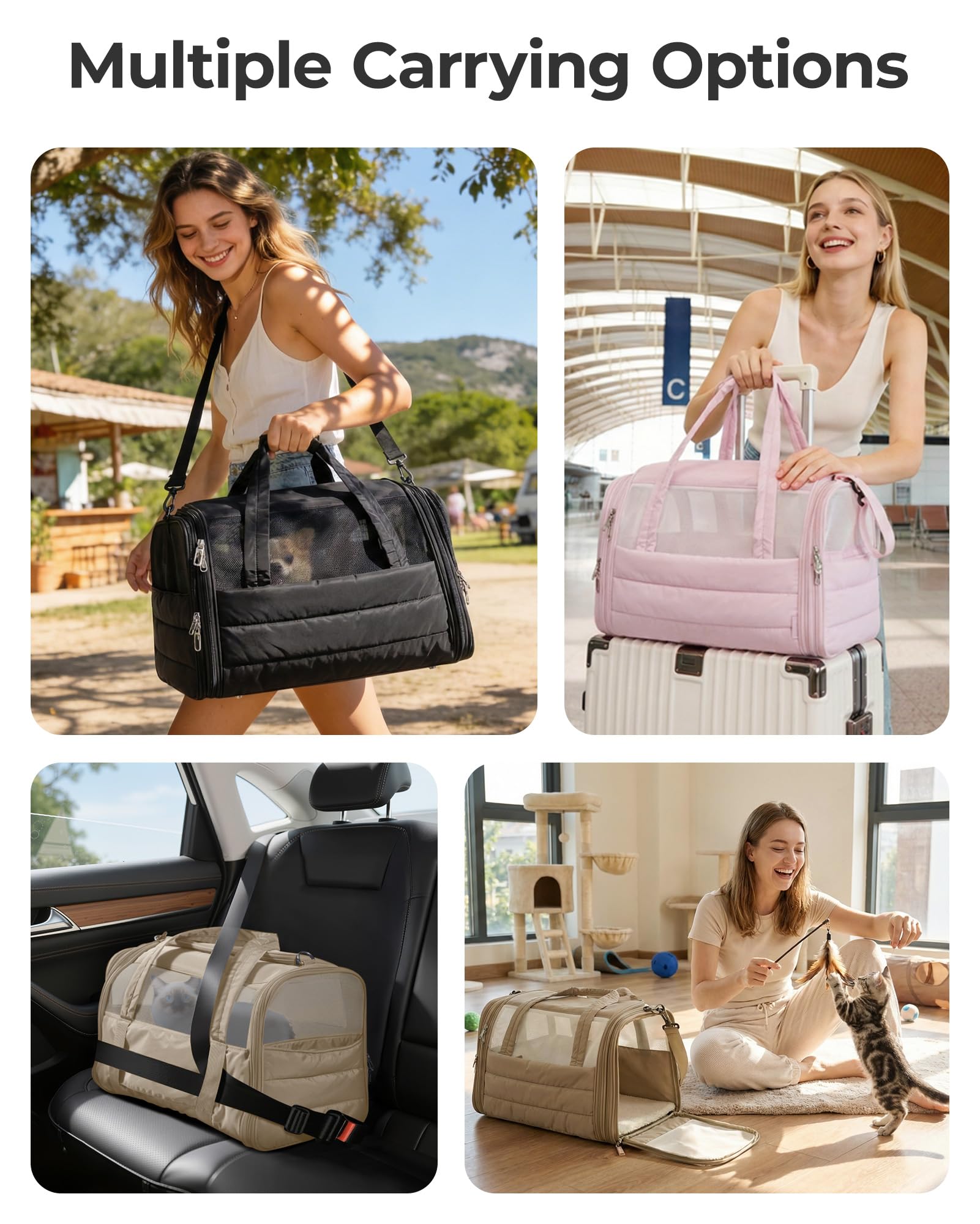 BAGSMART gros plan tissu 75D et rembourrage pour durabilité