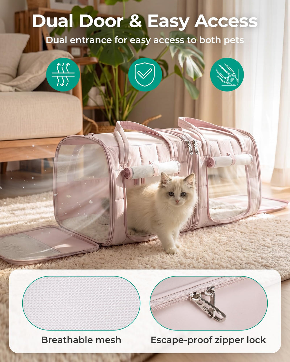 BAGSMART fond matelassé intérieur pour confort et facilité d'entretien