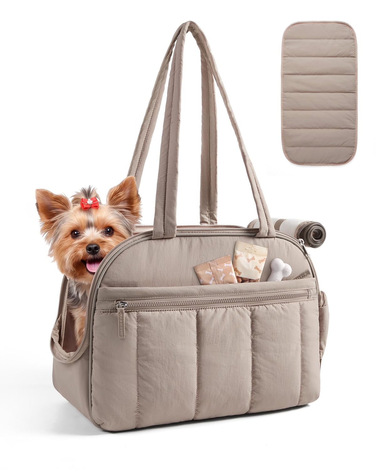 BAGSMART vue avant du sac cabas matelassé montrant silhouette élégante et maintien
