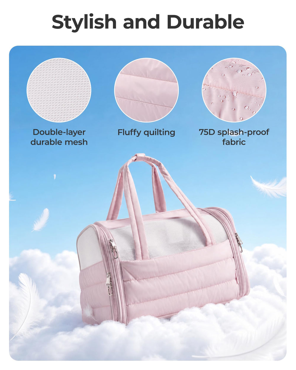 BAGSMART sac fixé sur valise pour trajet main libre sans effort