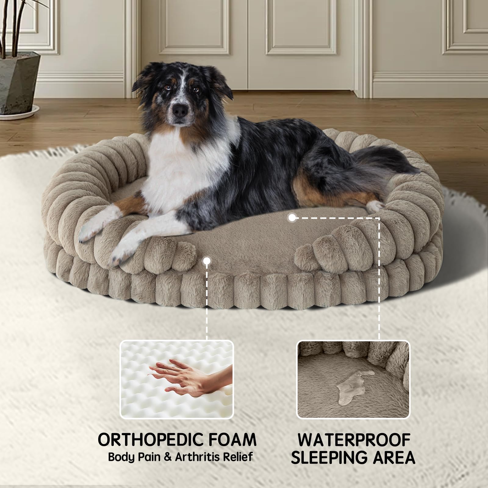 BALANCE gros plan tissu peluche non perdant pour apaiser