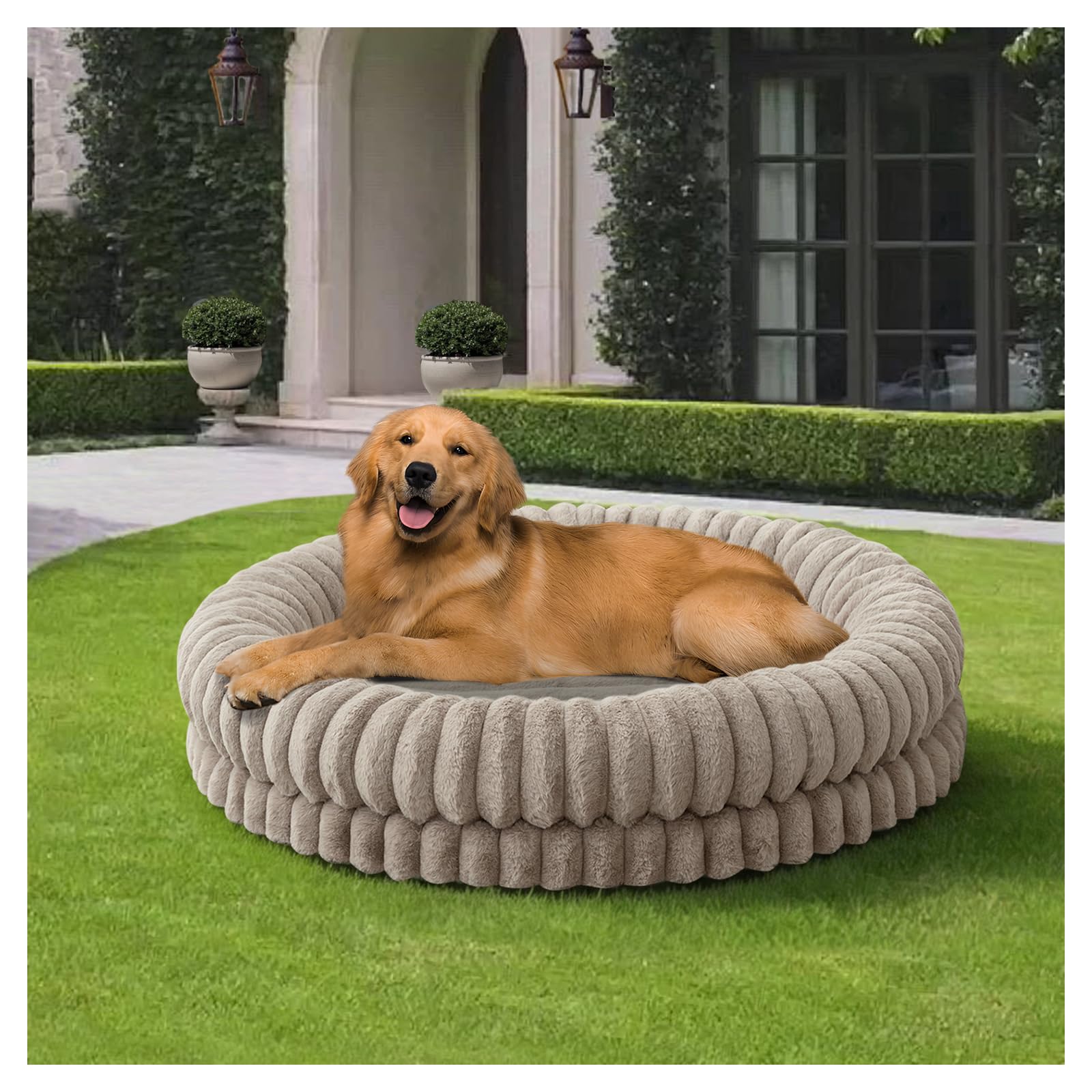 BALANCE lit donut face avant montrant design oatmeal et confort