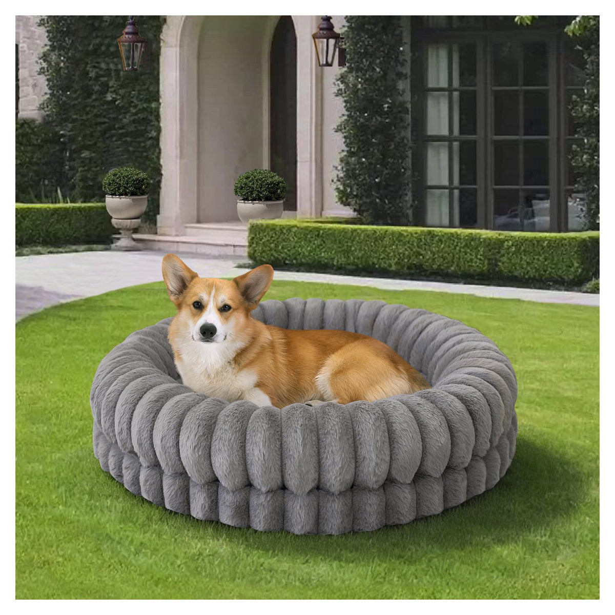 BALANCE vue avant du lit donut 30 pouces montrant forme ronde et confort