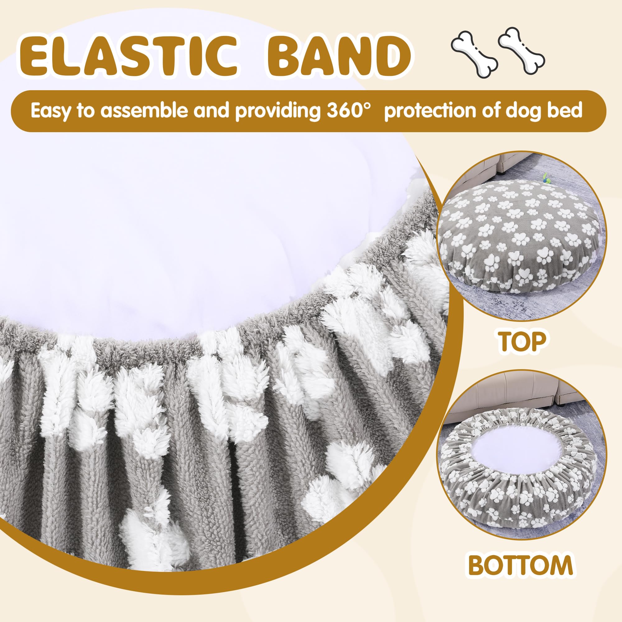 BALAPET bord élastique ajusté, maintien sécurisé du lit rond