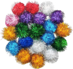 BallHull boite avant montrant 40 pompons colorés et attrayants pour jeu