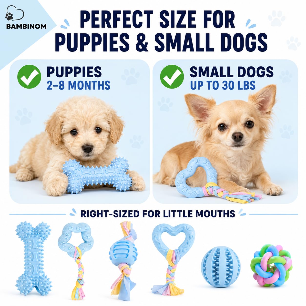 Bambinom chiot joue, favorise stimulation et détente