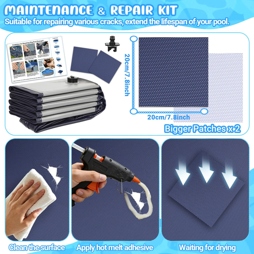 Bamda ensemble kit avec vidange et rustines pour entretien facile