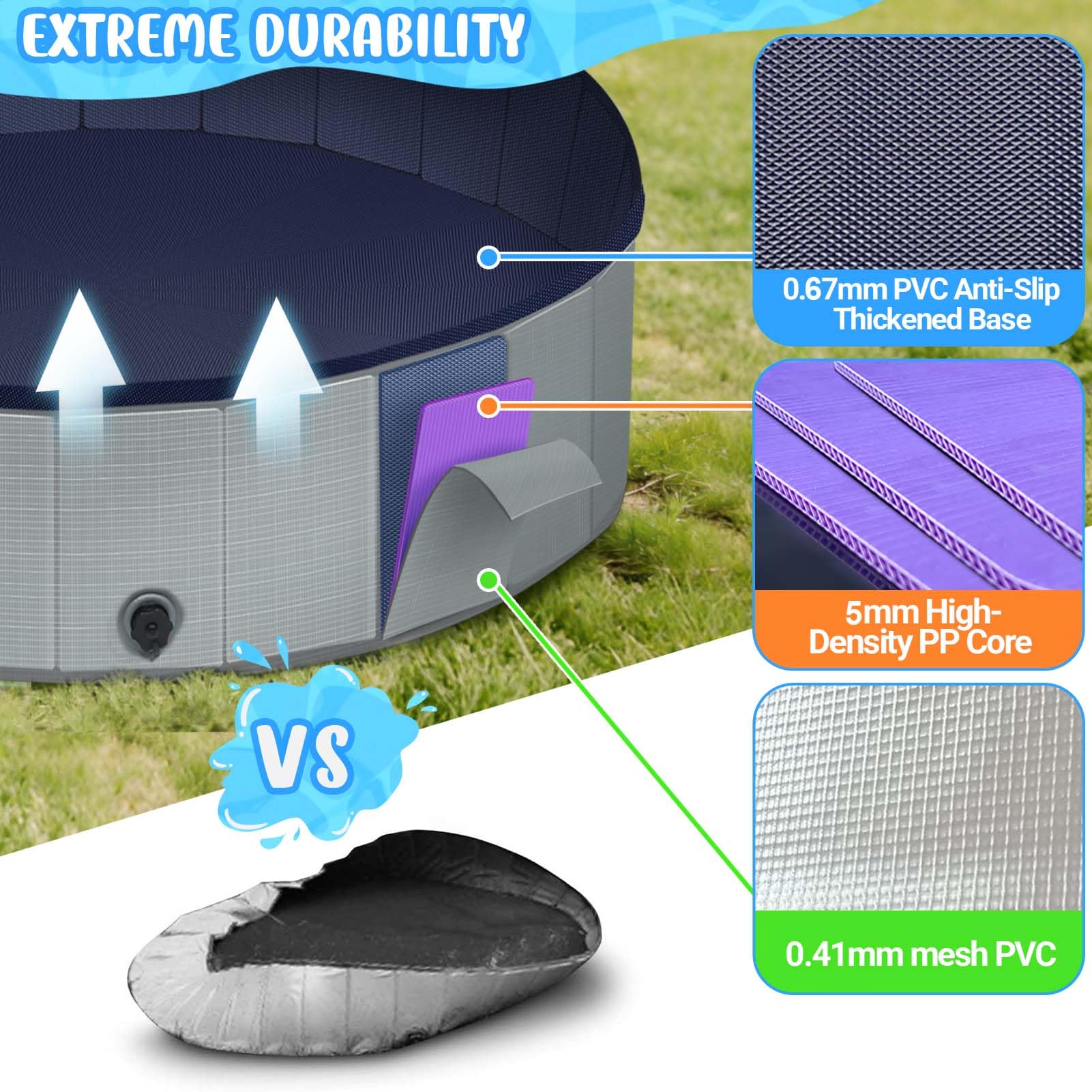 Bamda plan intérieur à motif vagues antidérapant pour sécurité