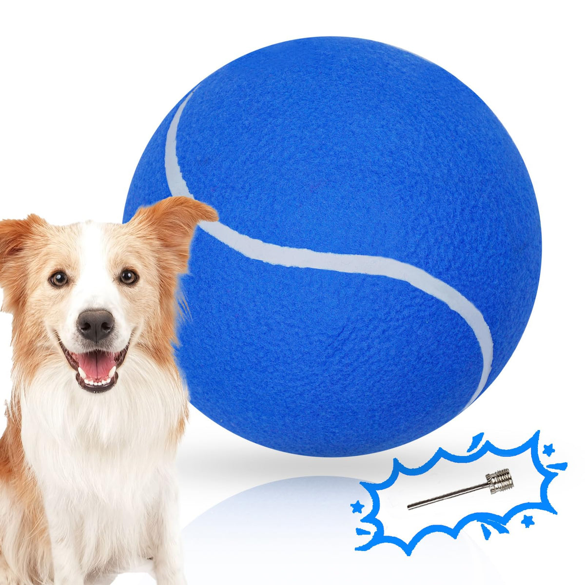 Banfeng ballon géant face avant montrant taille et couleur bleue utile pour jeux