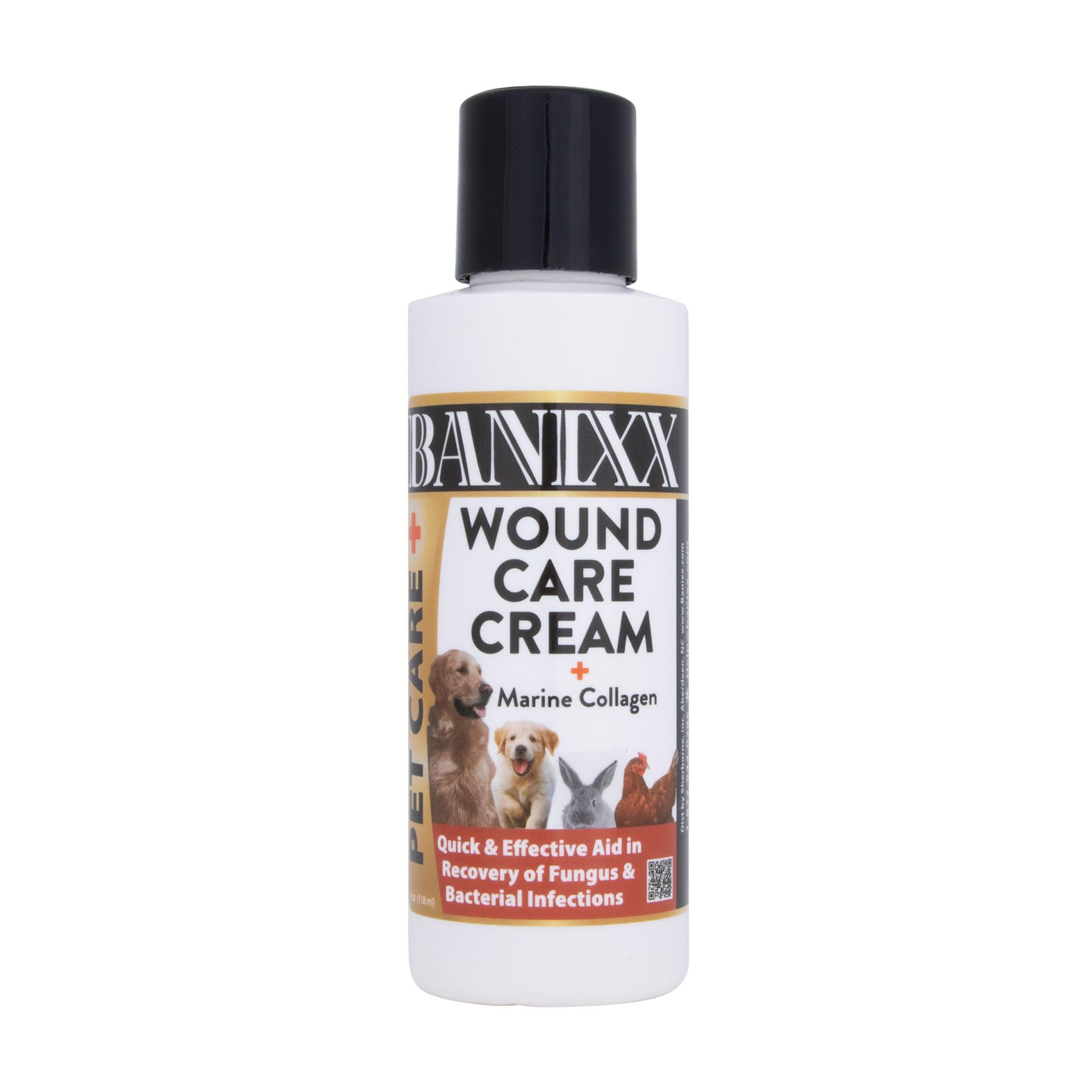 BANIXX emballage frontal montrant la crème 4oz et protection apaisante