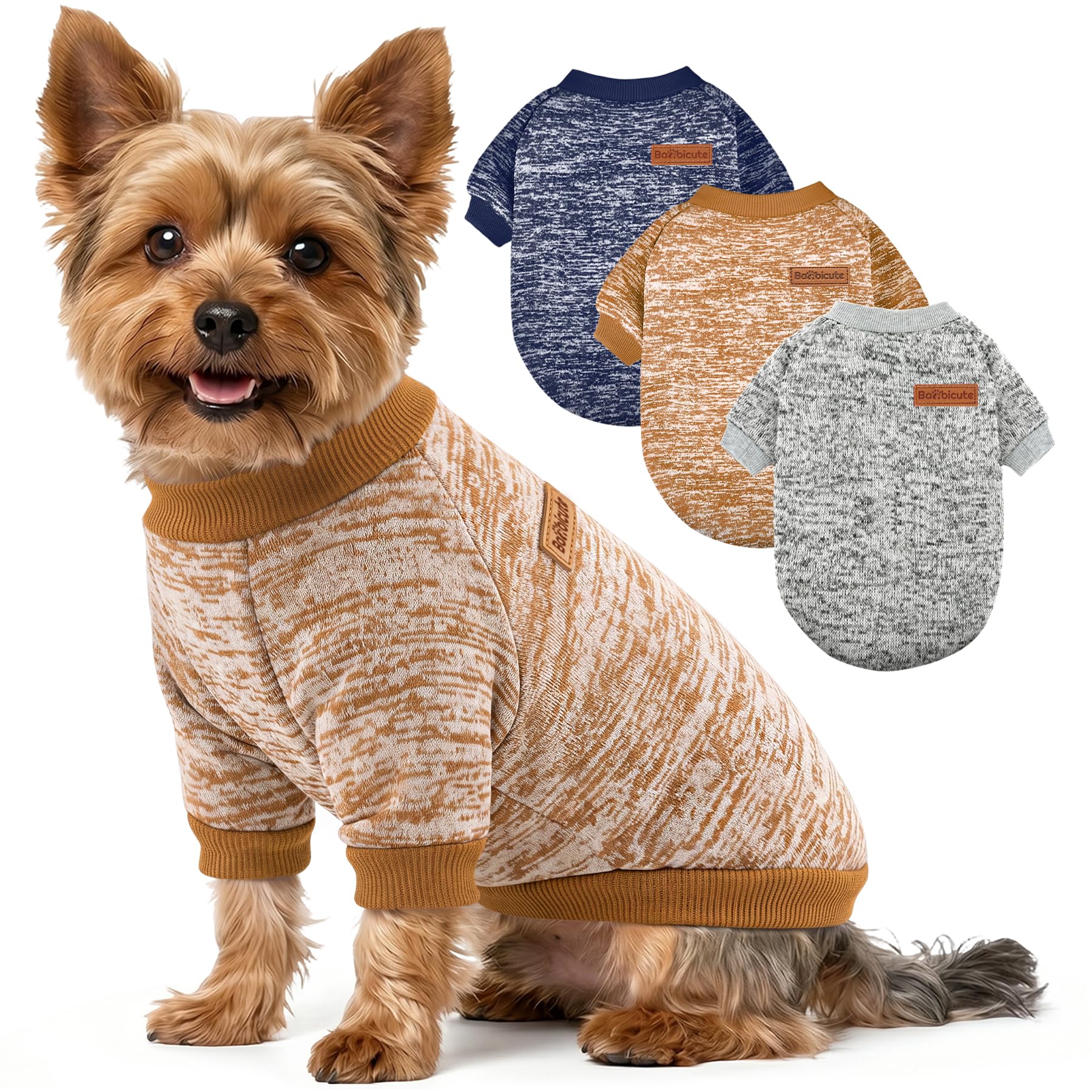 BAOBICUTE lot de 3 pulls face montrant couleurs et coupes, chaud et stylé
