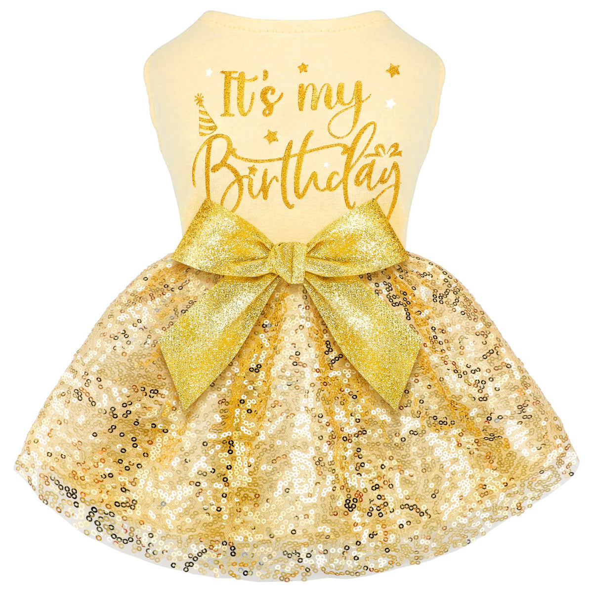 BAOBICUTE robe anniversaire vue avant, met en valeur le style festif