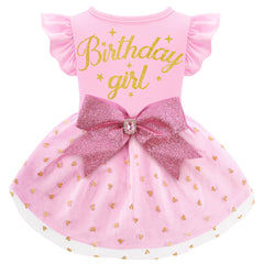 BAOBICUTE robe anniversaire vue de face montrant le tulle festif et coupe pullover pour confort