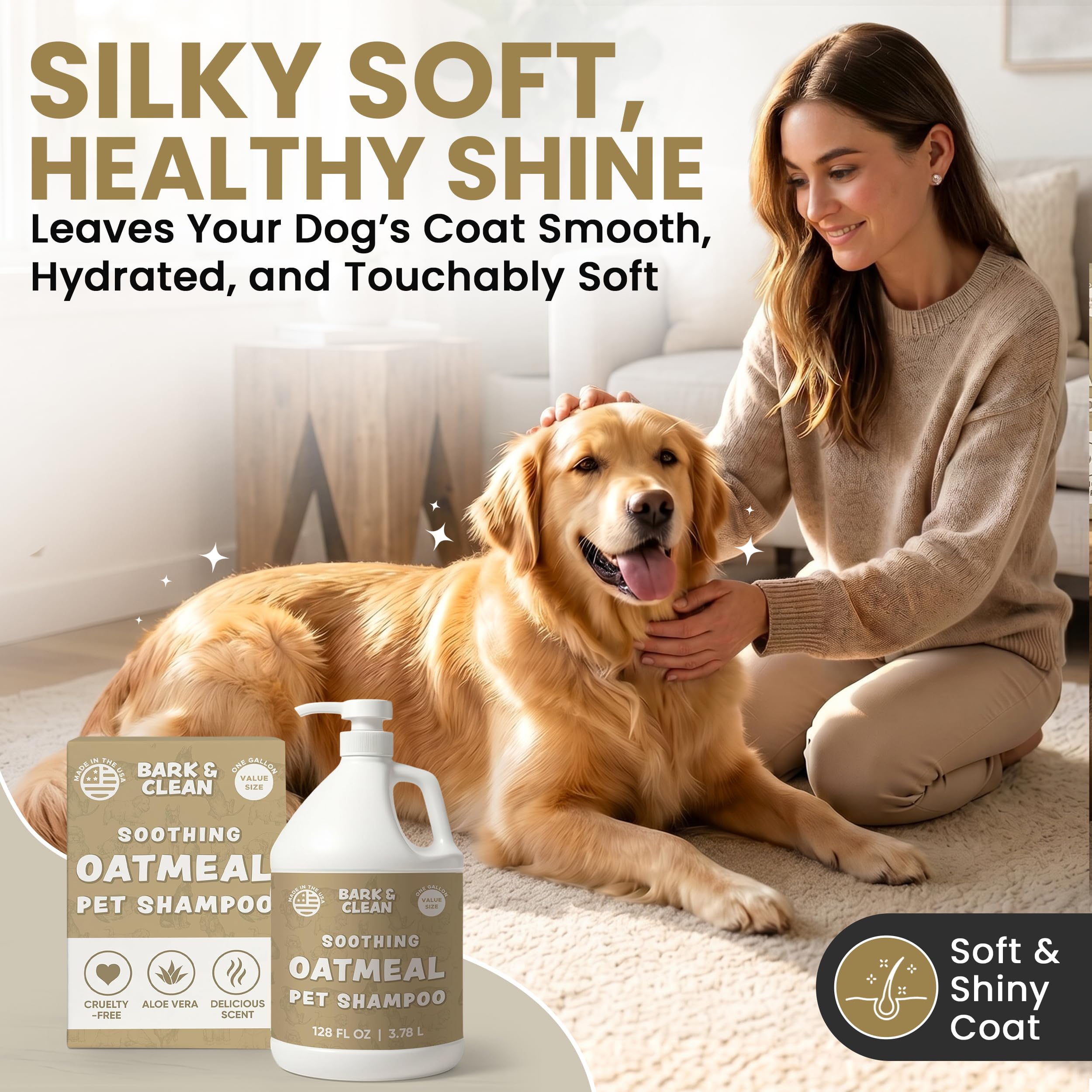 Bark & Clean en usage bain calme chien et réduction odeurs