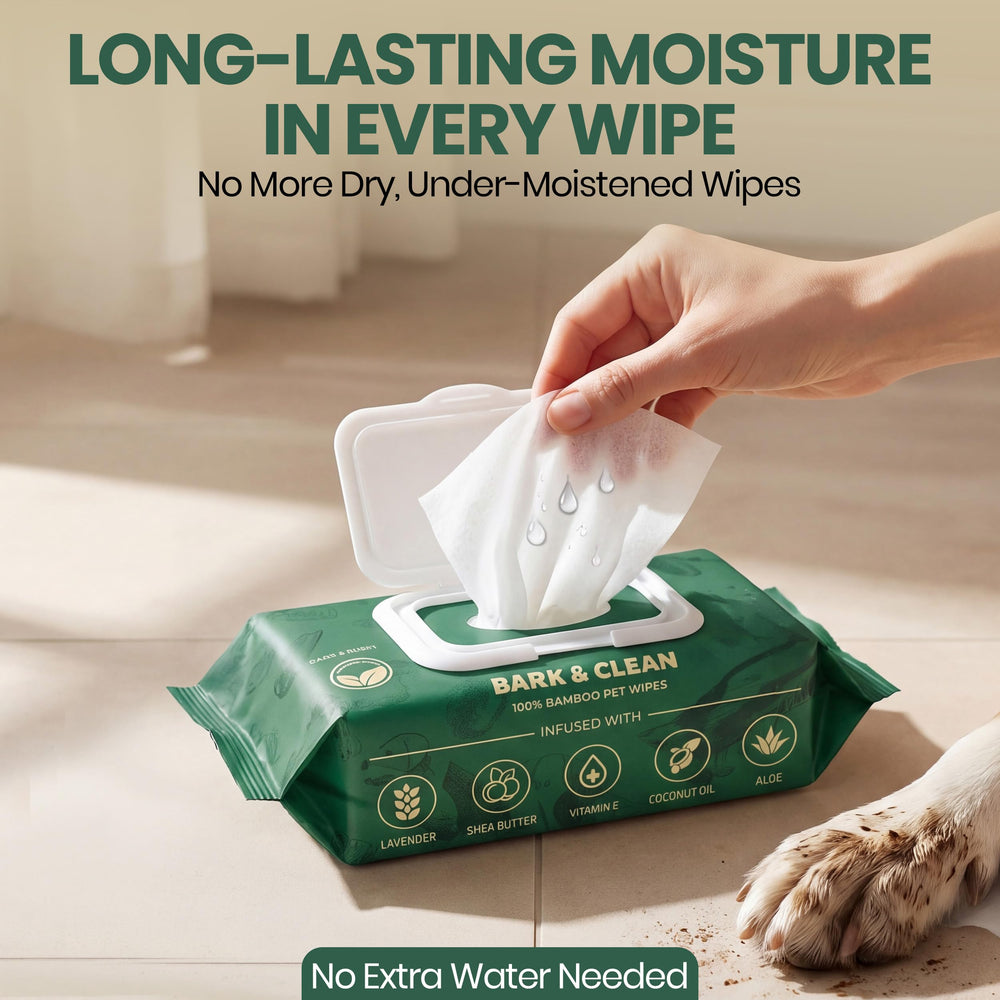 Bark & Clean paquet ouvert avec couvercle pop-up pour humidité préservée