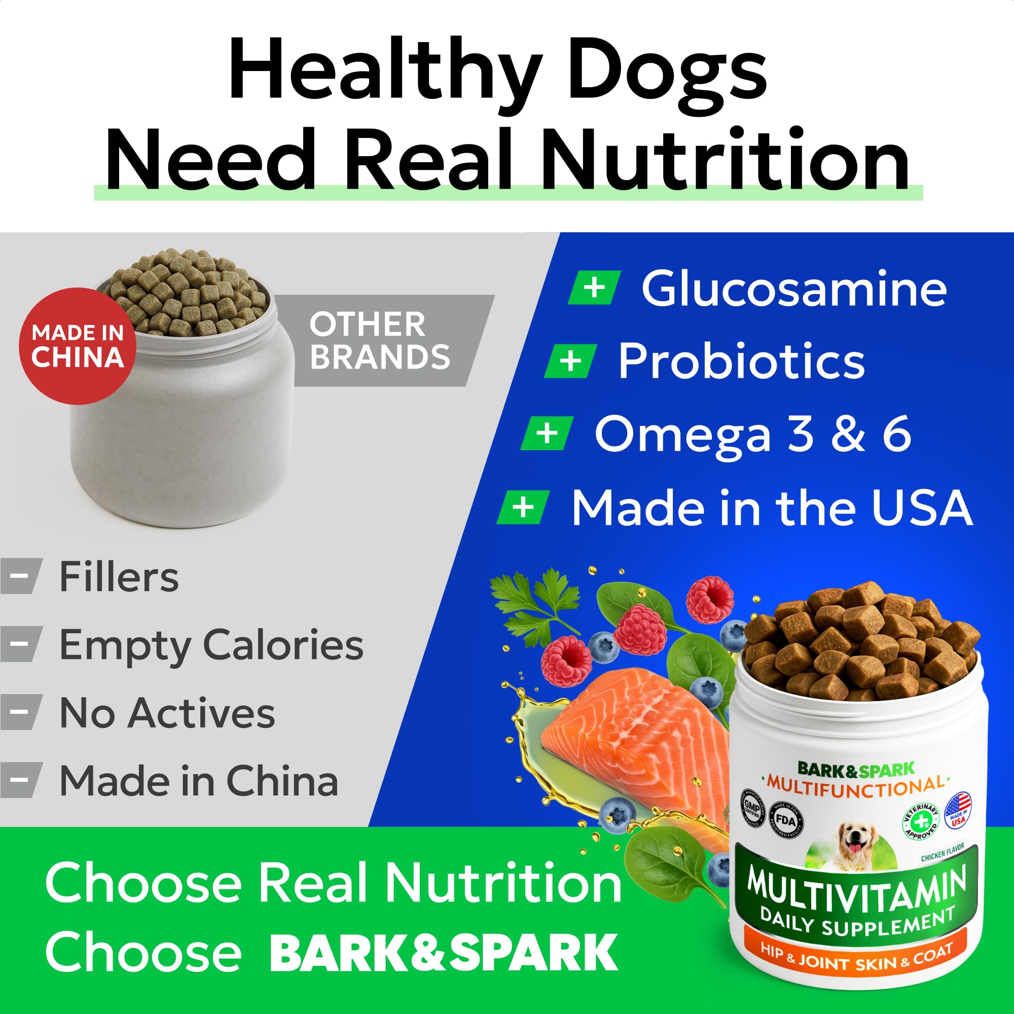 BARK&SPARK comparaison de taille des chews pour doser facilement