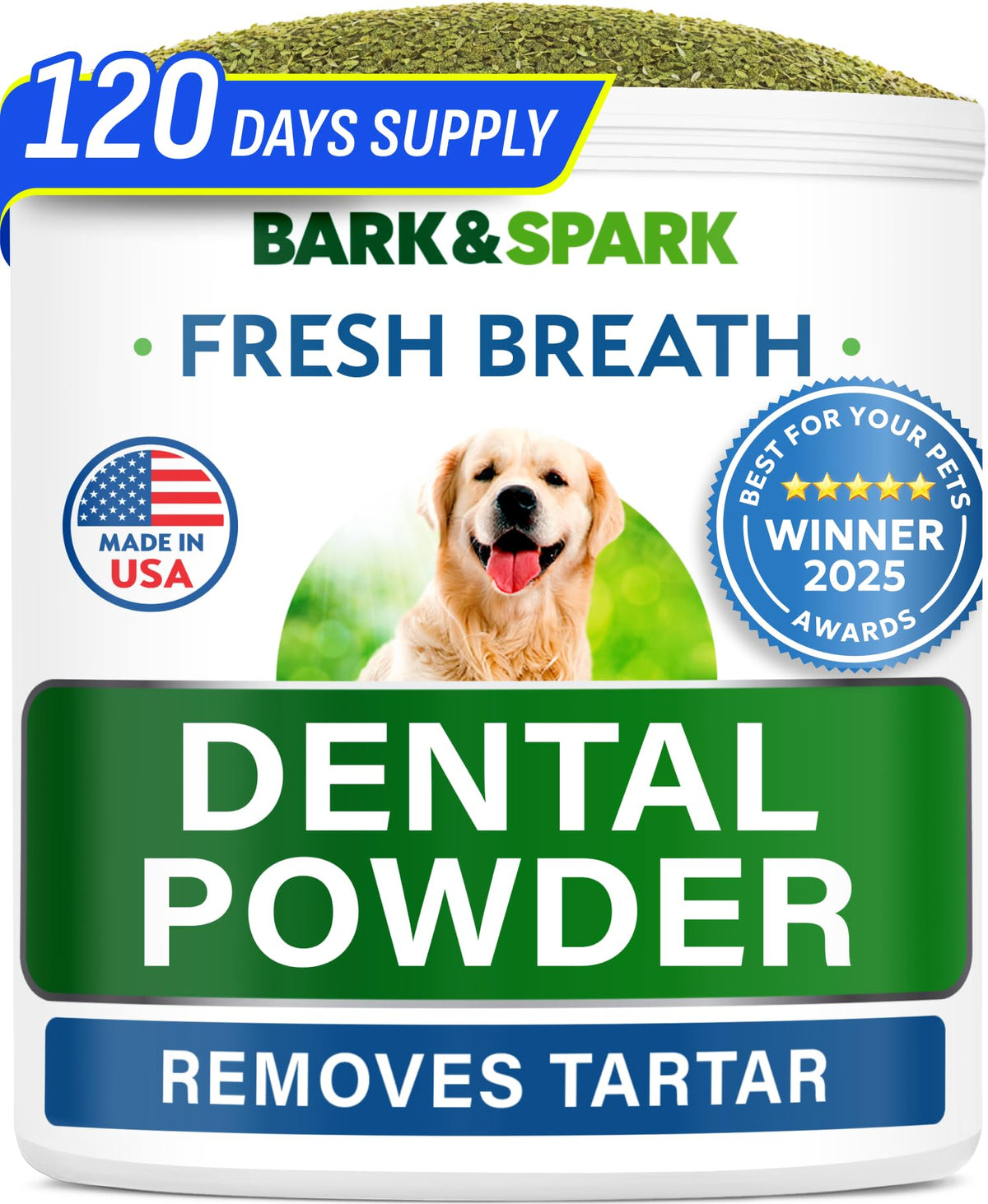 BARK&SPARK emballage avant montrant format et usage pour facilité