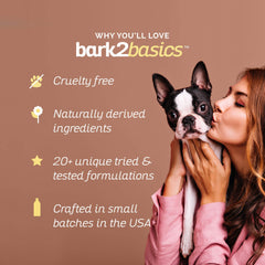 Bark2Basics en cours d'utilisation chez un toiletteur, nettoie et déodorise efficacement