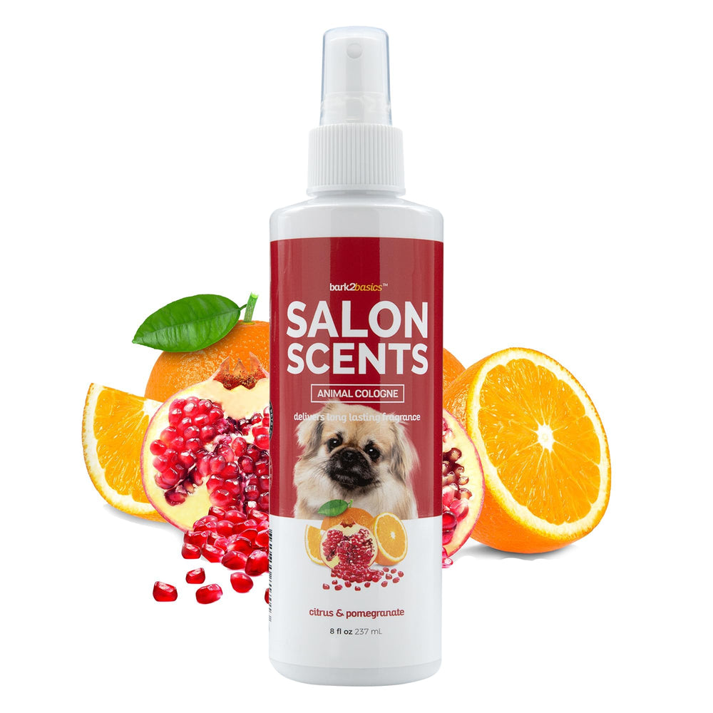 Bark2Basics flacon avant Citrus Pomegranate montrant design et parfum