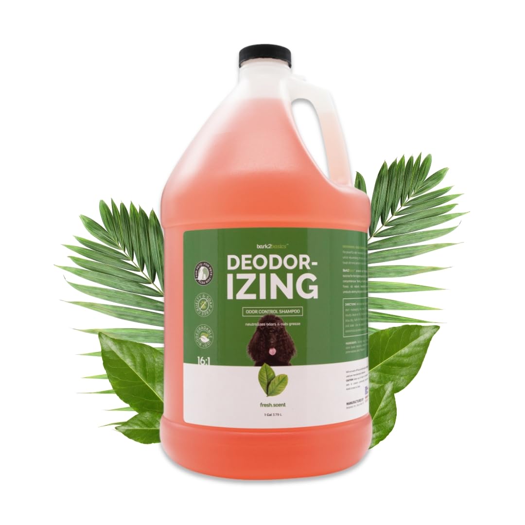 Bark2Basics flacon 1 gallon montrant l’étiquette et l’avantage économique