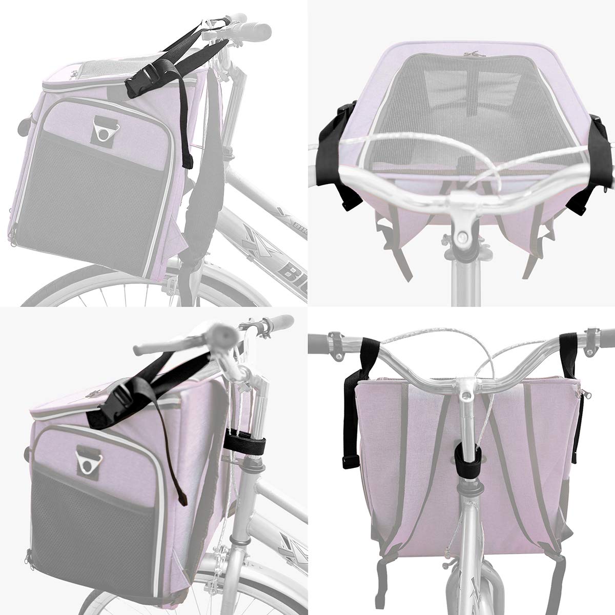 BARKBAY panier fixé sur guidon en balade urbaine, confort pour animal