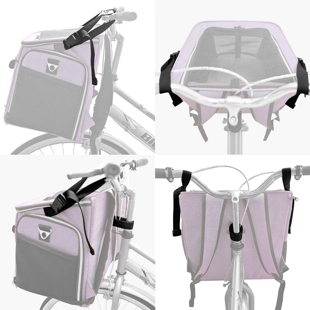 BARKBAY panier fixé sur guidon en balade urbaine, confort pour animal