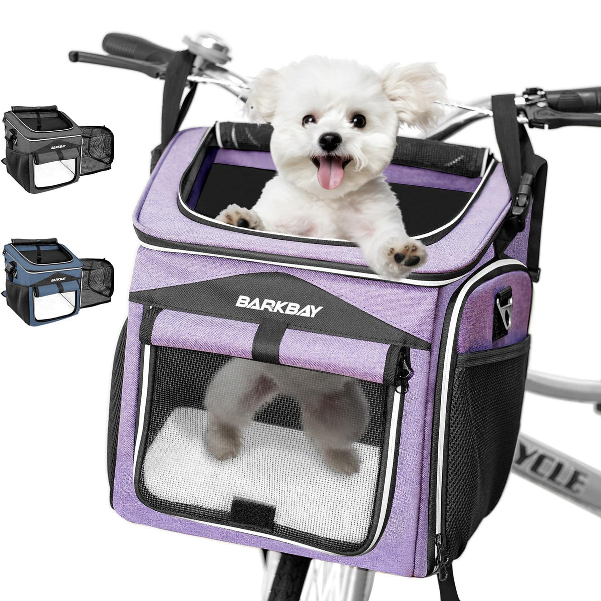 BARKBAY panier vélo avant emballé et prêt à installer, sécurité optimisée