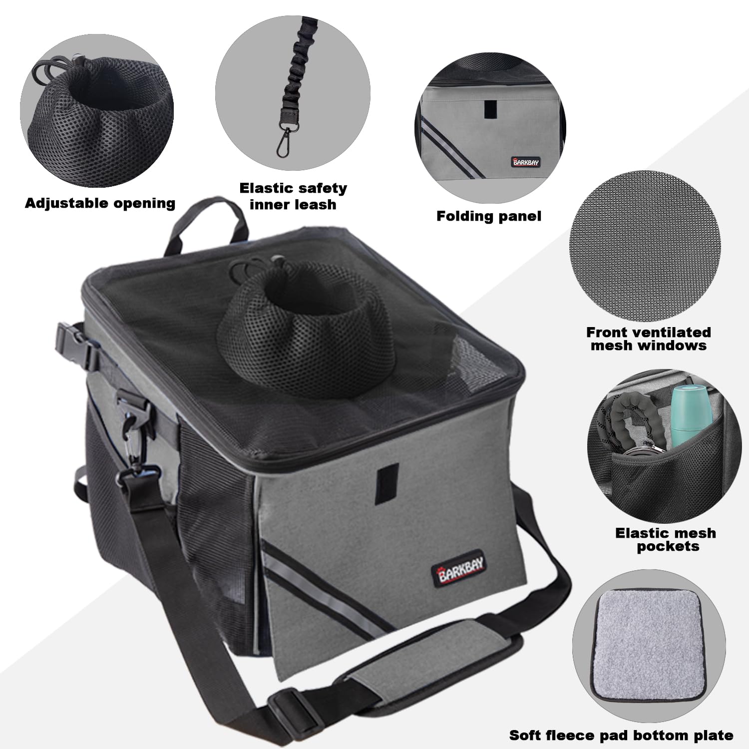 BARKBAY grandes poches latérales pour ranger friandises et accessoires
