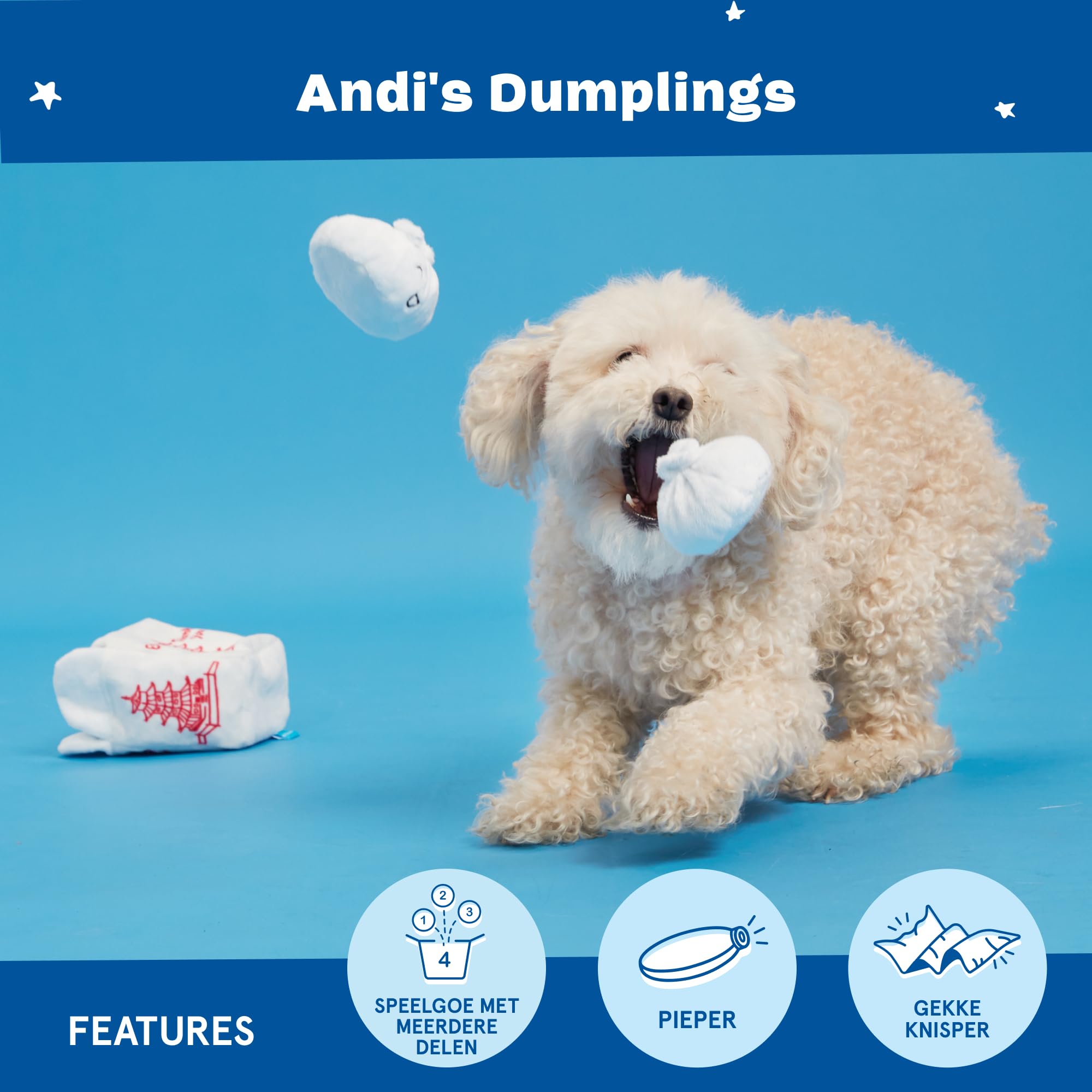 BarkBox balle squeak interne visible ajoutant son attirant pour jeux prolongés