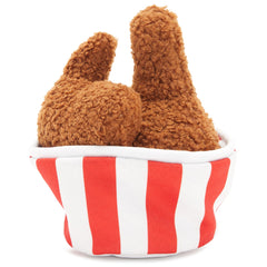 BarkBox face avant du Bucket O' Fried Licken montrant le seau crissant bénéfice divertissement