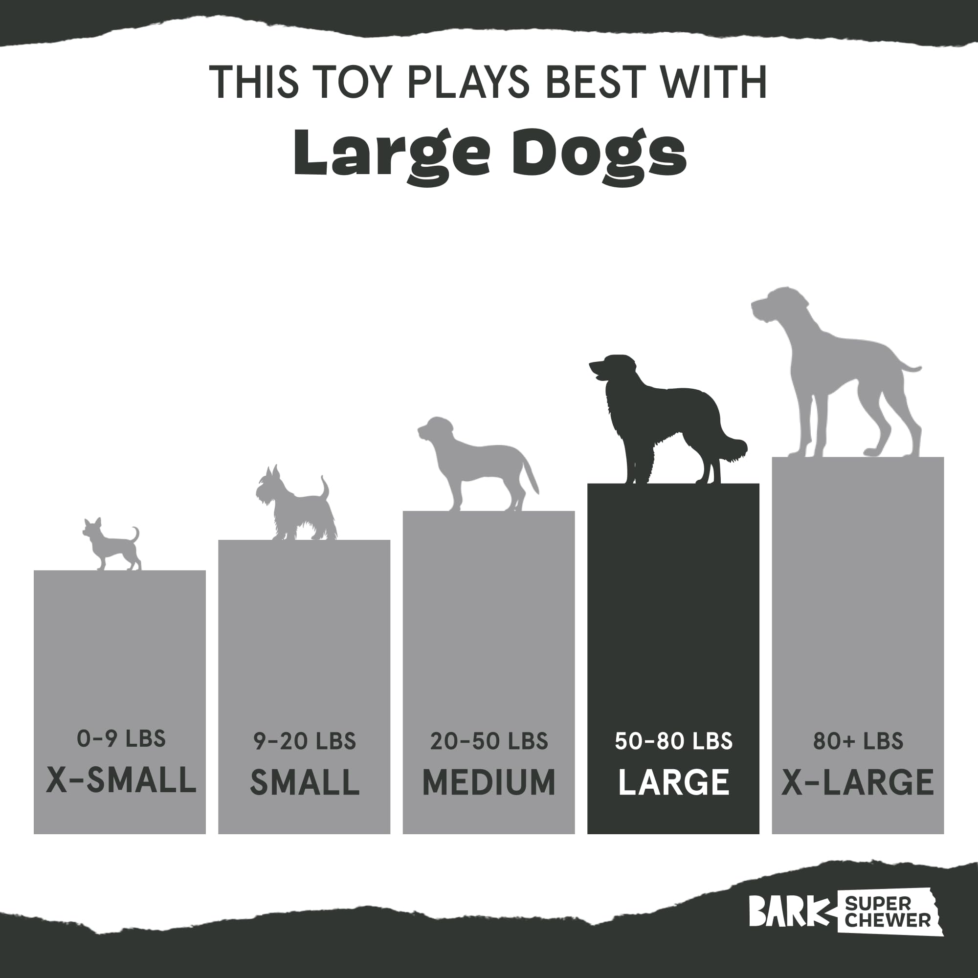 BarkBox détail étiquette montrant conception New York, rassure qualité