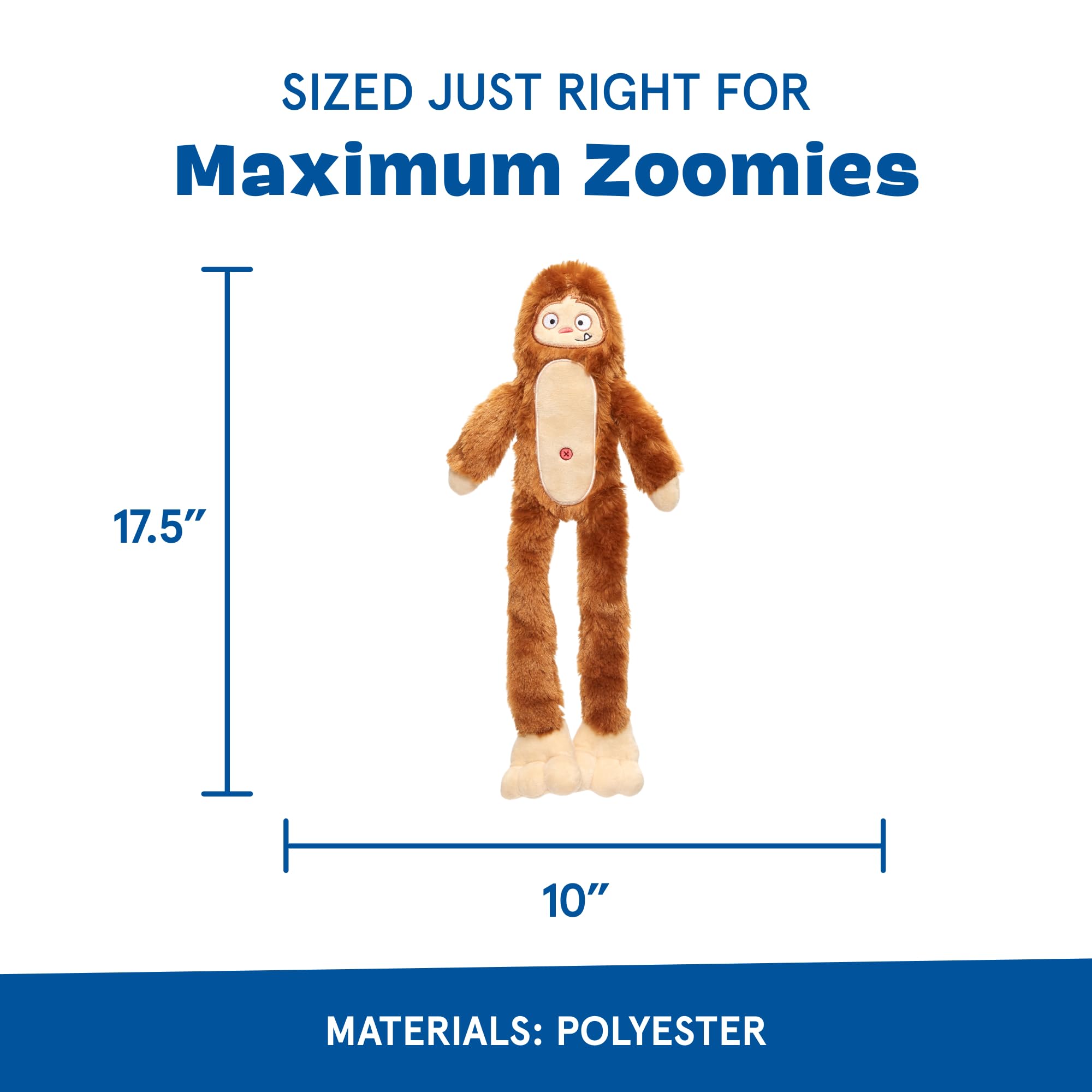 Gros plan sur les poils longs de BarkBox Hairy Henderson, texture robuste pour saisir