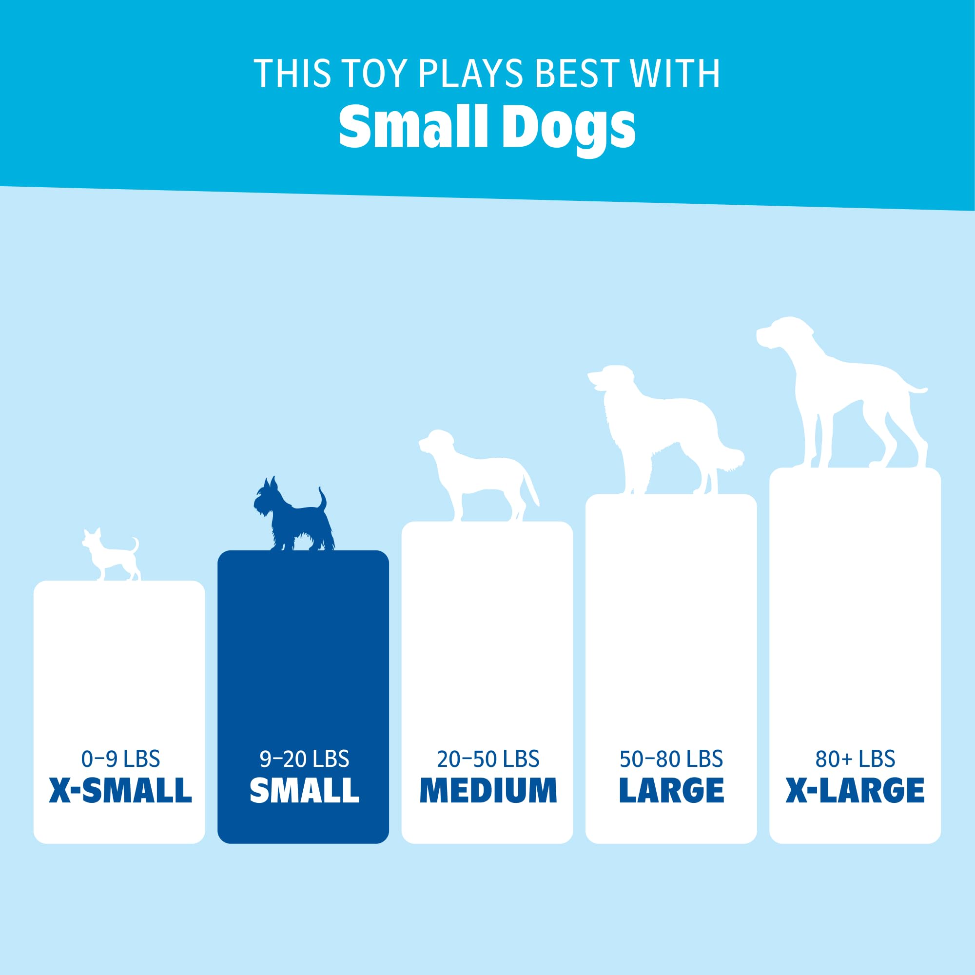 BarkBox Hank à côté d'une main pour comparaison de taille pratique