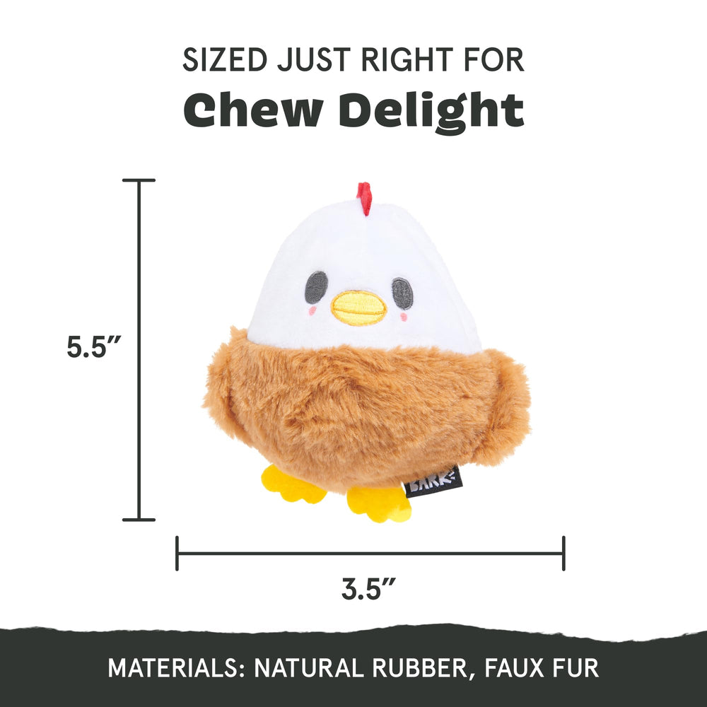 BarkBox cœur en caoutchouc naturel avec couineur, durable et sûr pour mordillements