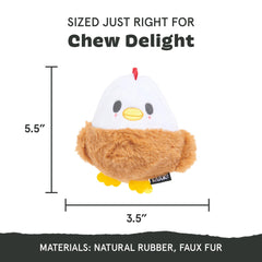 BarkBox cœur en caoutchouc naturel avec couineur, durable et sûr pour mordillements