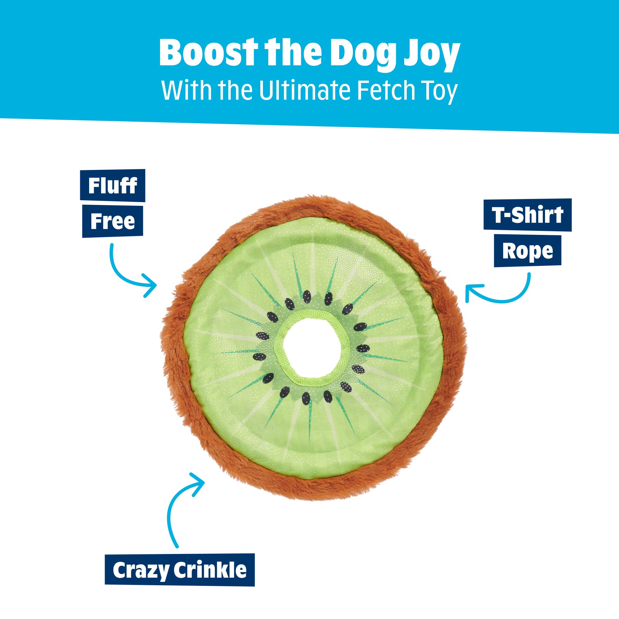 BarkBox Kiweeeee en vol démontrant trajectoire et portée