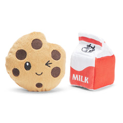 BarkBox brique de lait en peluche montrant design et couineur utile