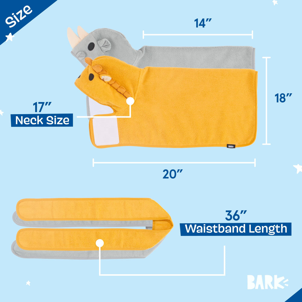 BARKBOX peignoir enfilé sur chien pour séchage facile