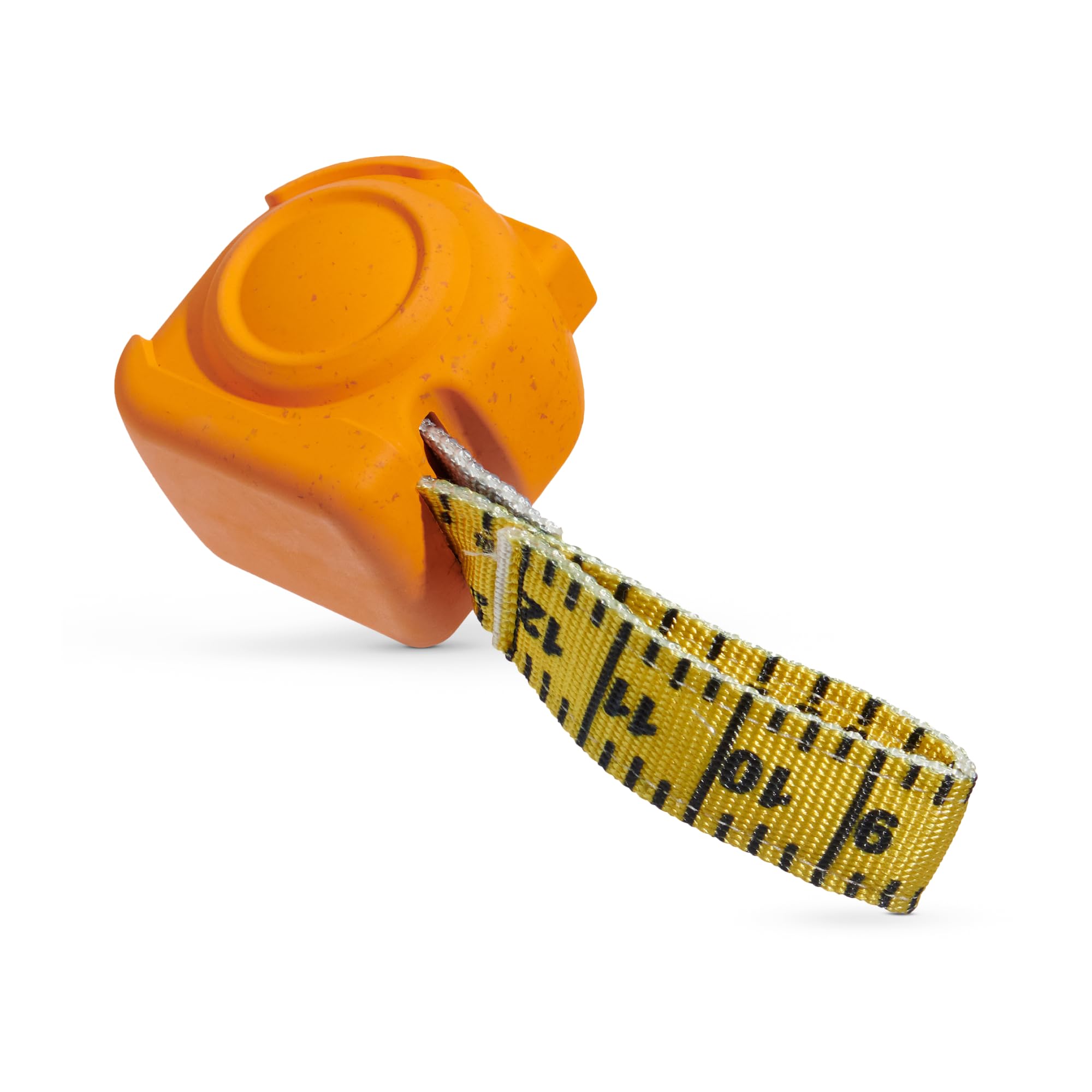 BarkBox face avant du Tug Measure montrant la forme Paw + Jaw et solidité pour jouer