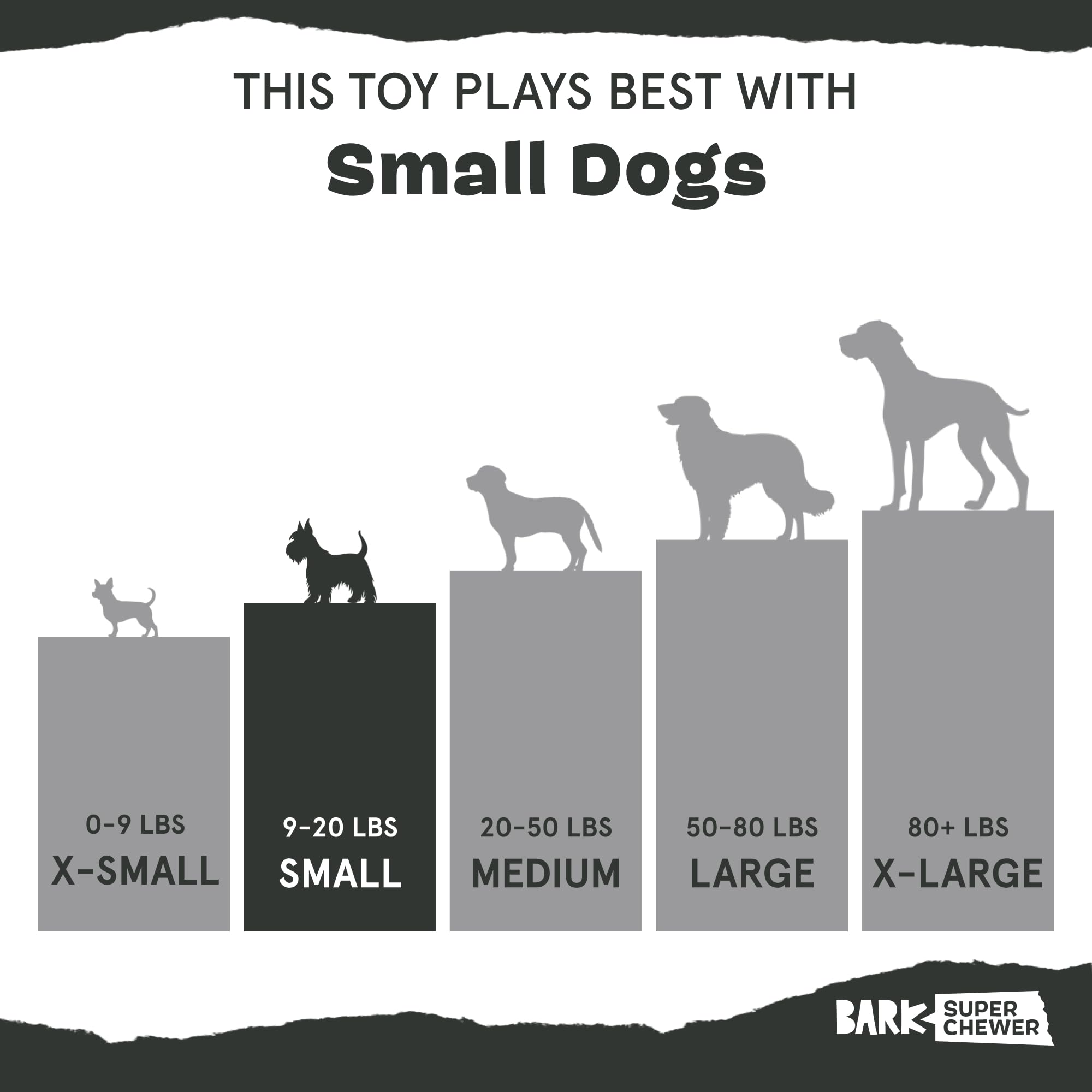 BarkBox détail matériau caoutchouc et nylon durable
