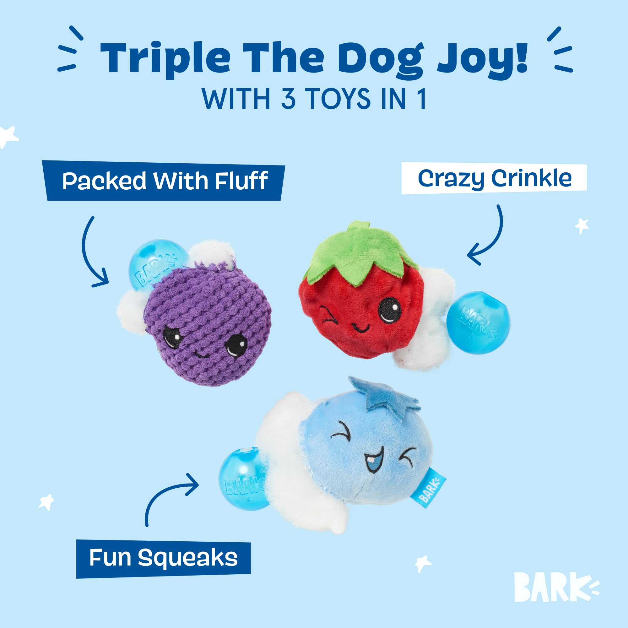 BarkBox gros plan sur texture et peluche, tenue et douceur visibles