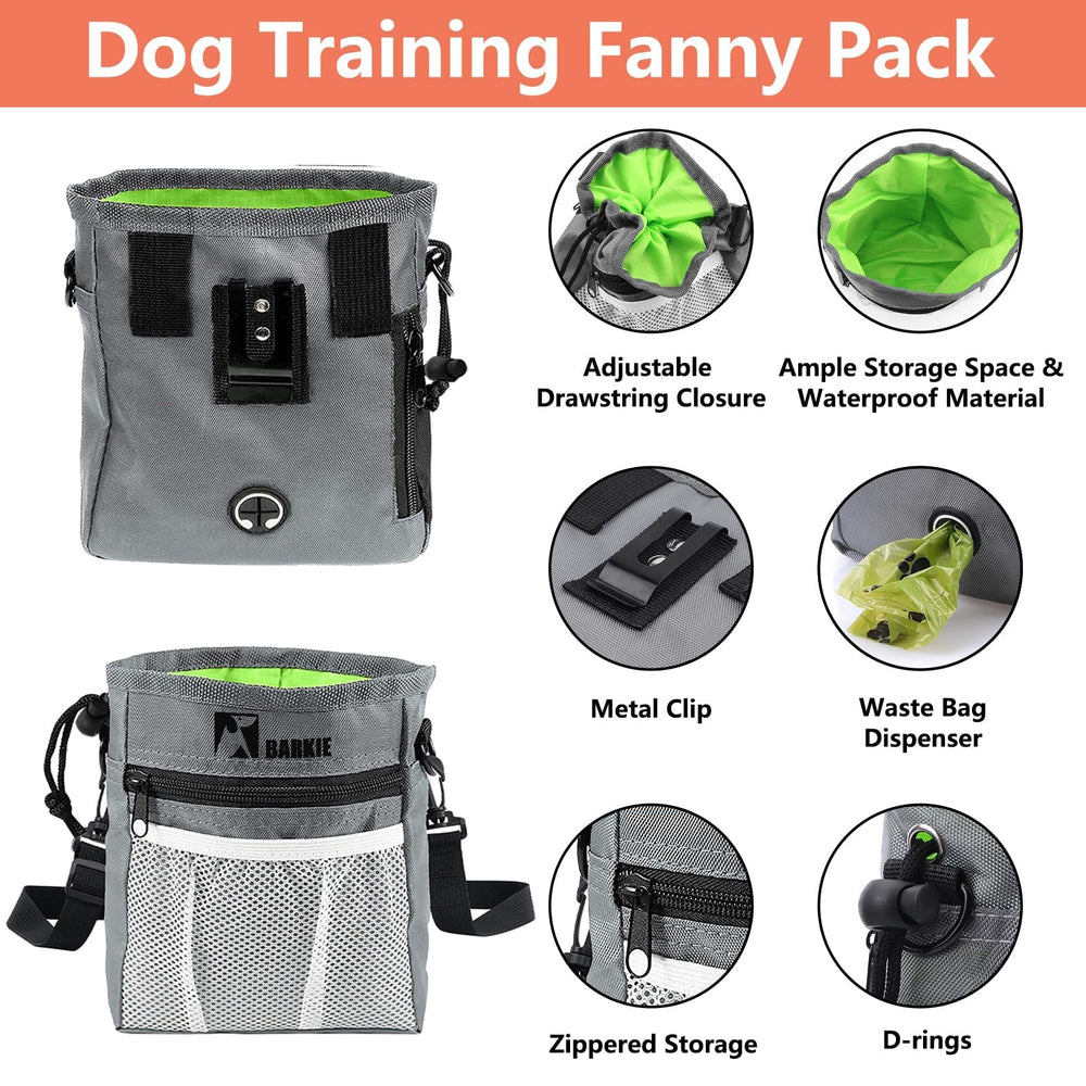 BARKIE trousse ouverte avec clickers sifflet pochette et rouleau sacs pratique