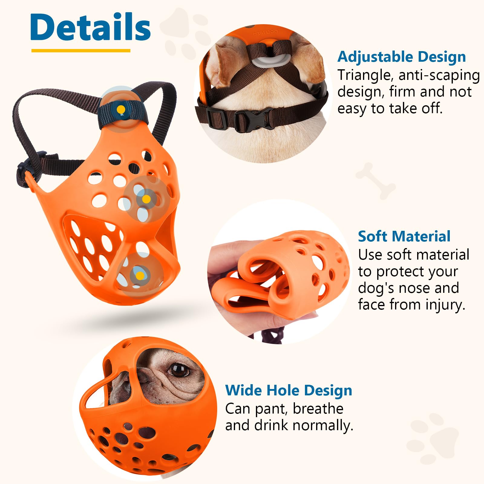 BARKLESS détail des trois ouvertures pour meilleure ventilation